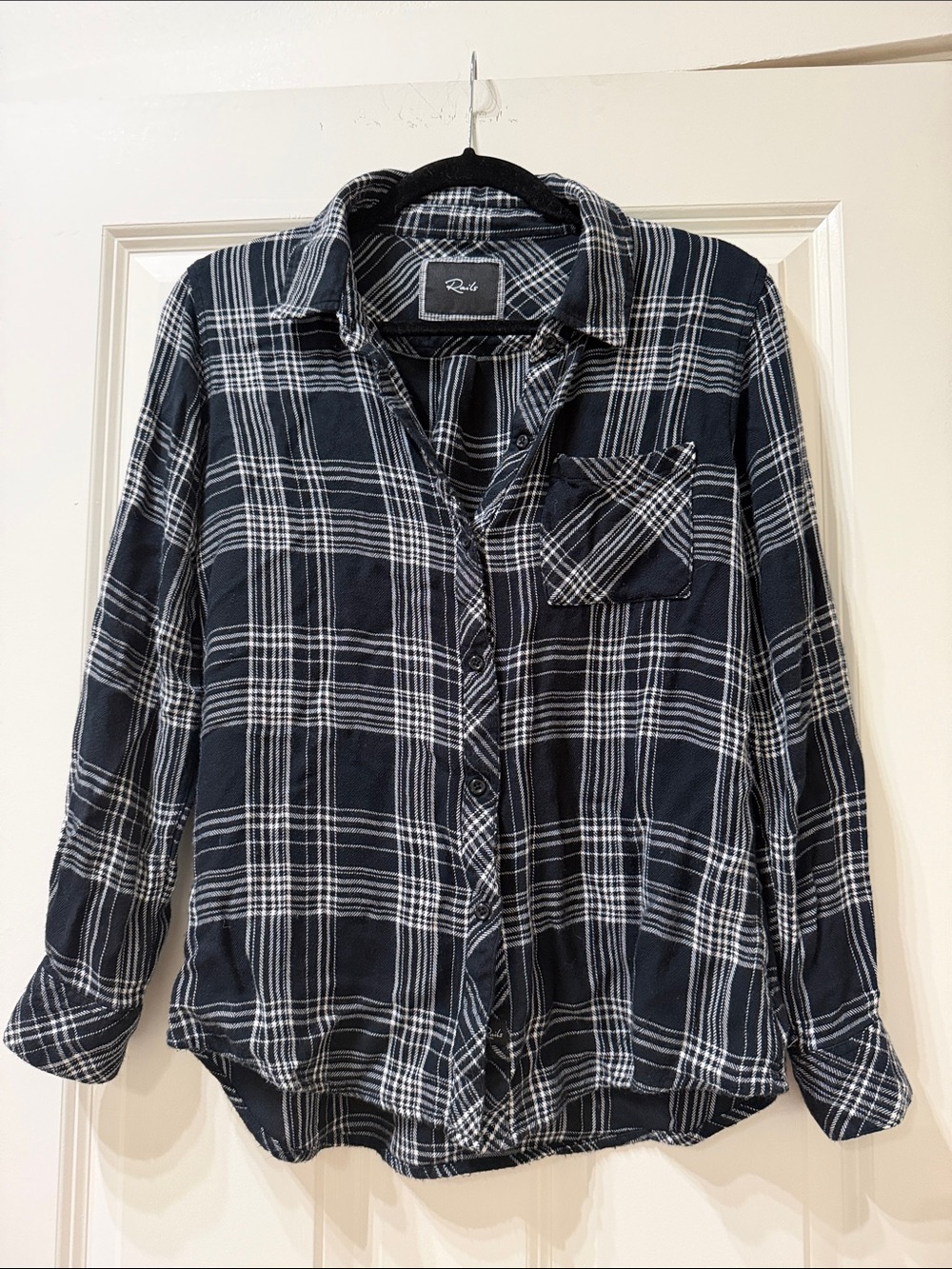 Rails Black & White Plaid Shirt